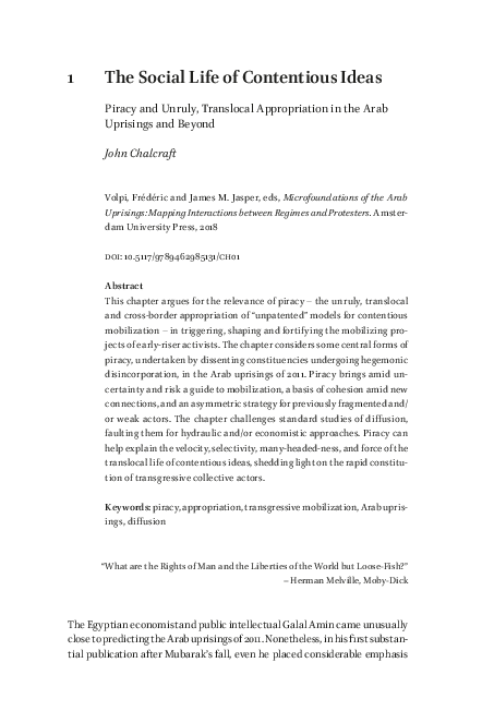 (PDF) 1. The Social Life of Contentious Ideas