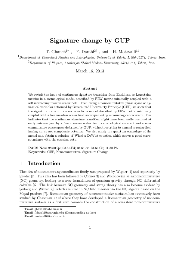 (PDF) Signature Change by Gup