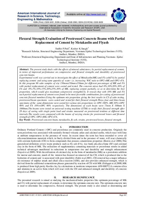 (PDF) Flexural Strength Evaluation of Prestressed Concrete Beams with ...