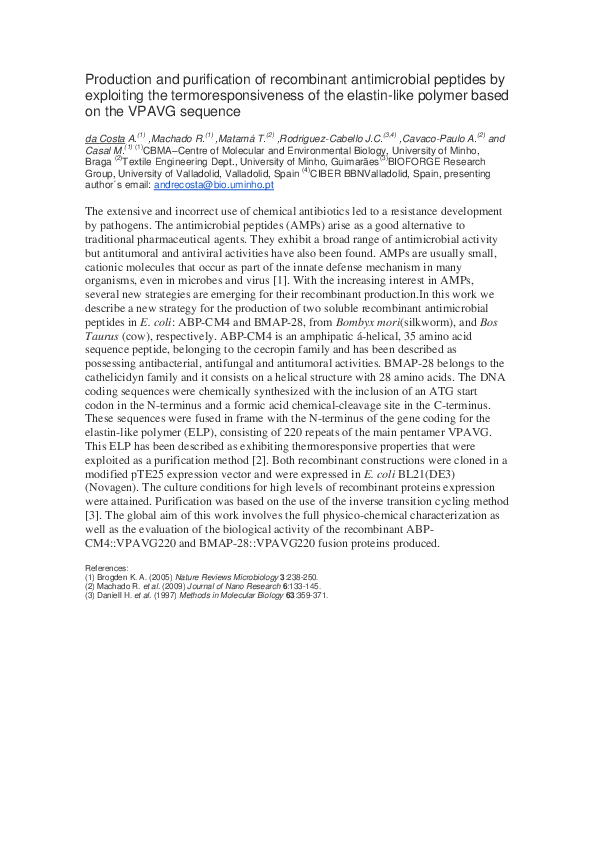 (PDF) Production and purification of recombinant antimicrobial peptides ...