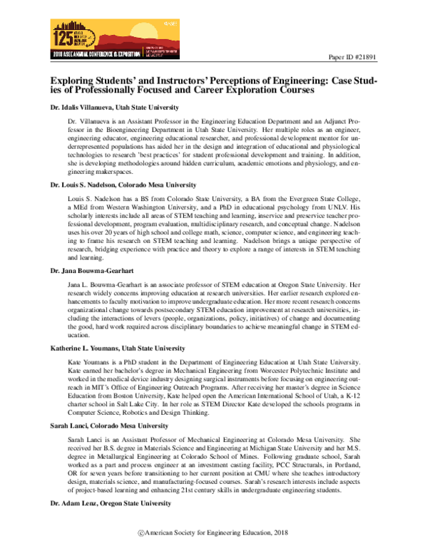 (PDF) Exploring Students’ and Instructors’ Perceptions of Engineering ...