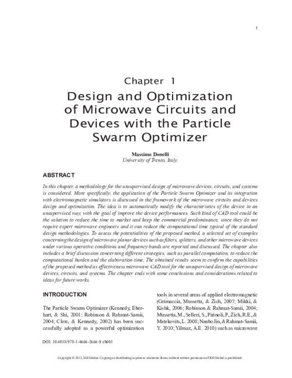 (PDF) Design and Optimization of Microwave Circuits and Devices with ...