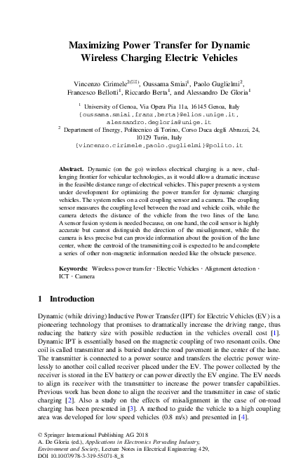 (PDF) Maximizing Power Transfer for Dynamic Wireless Charging Electric ...
