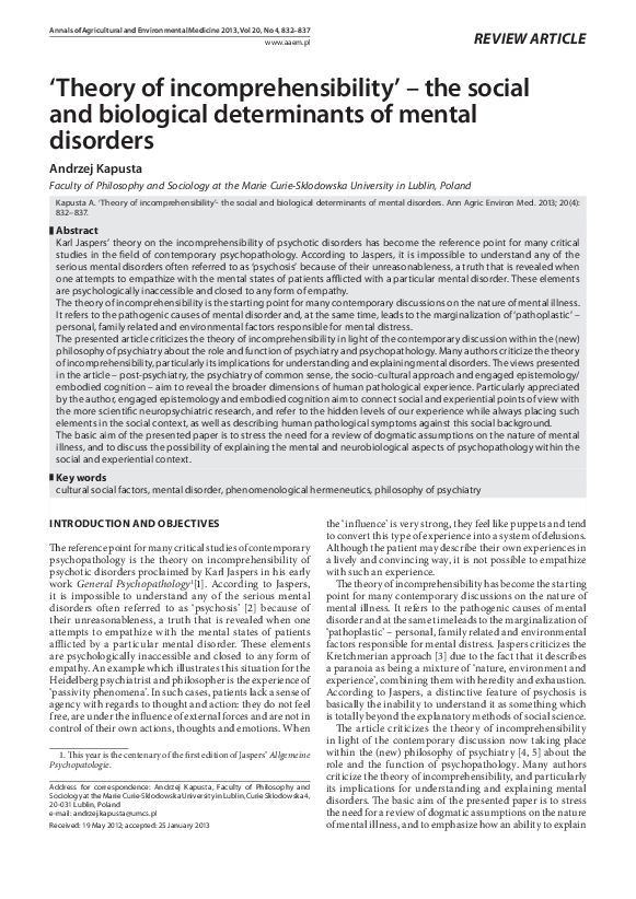 (PDF) Theory of incomprehensibility'--the social and biological ...