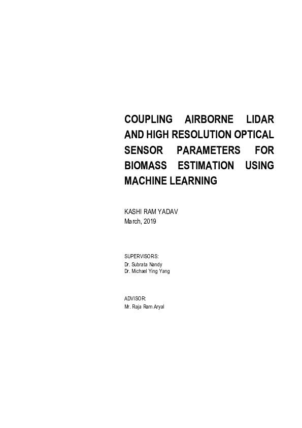 (PDF) Coupling Airborne Lidar and High Resolution Optical Sensor ...