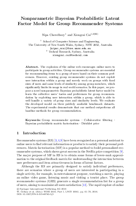 (PDF) Nonparametric Bayesian Probabilistic Latent Factor Model for ...