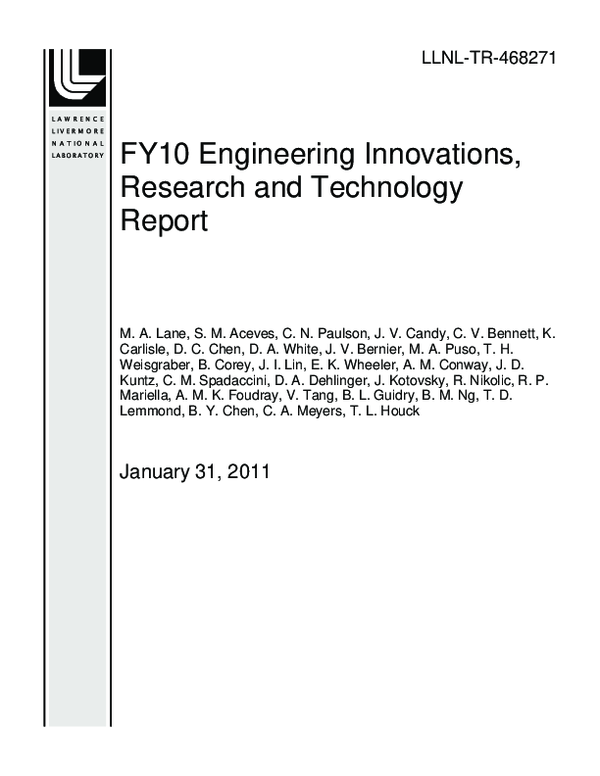 (PDF) FY2011 Engineering Innovations, Research, and Technology Report