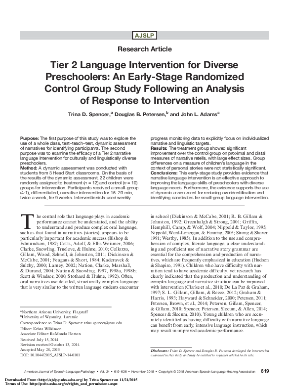 TIER 2 LANGUAGE INTERVENTIONS visual data 3