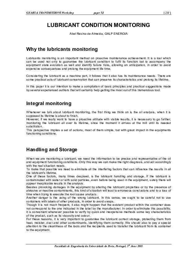 (PDF) Lubricant Condition Monitoring abel almeida Academia.edu