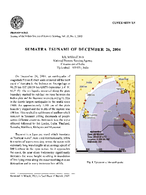 (PDF) Sumatra Tsunami of December 26, 2004