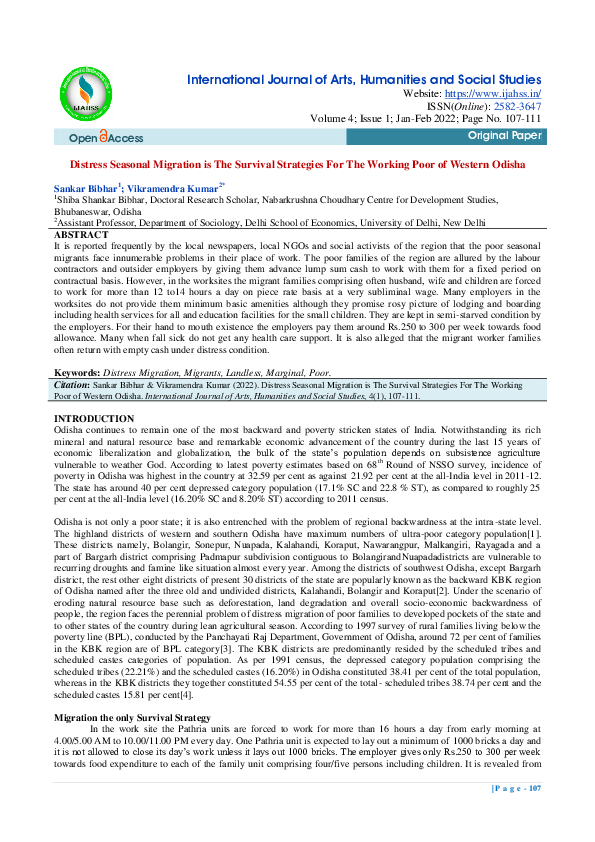 (PDF) International Journal of Arts, Humanities and Social Studies