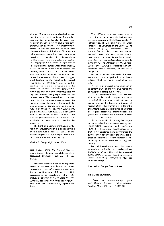 (PDF) Remote sensing — Optics and optical systems