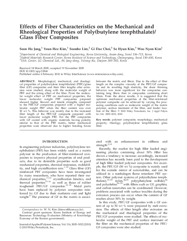 (PDF) Effects of fiber characteristics on the mechanical and ...