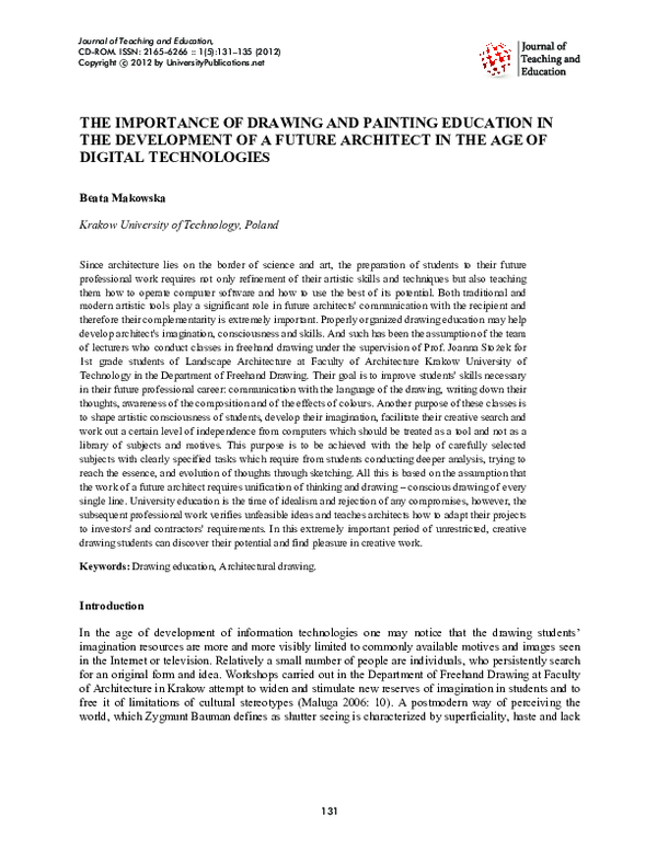 (PDF) The Importance of Drawing and Painting Education in the ...