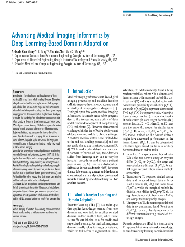 (PDF) Advancing Medical Imaging Informatics by Deep Learning-Based ...