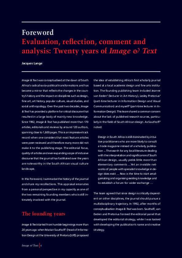 (PDF) Evaluation, reflection, comment and analysis : twenty years of ...