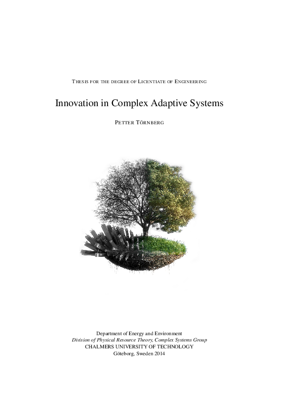 (PDF) Innovation in Complex Adaptive Systems