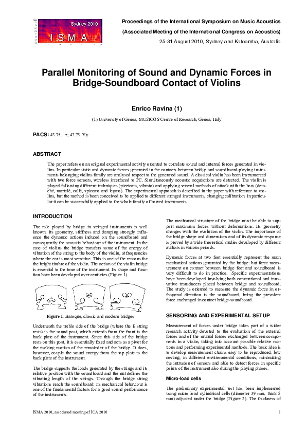 (PDF) Parallel Monitoring of Sound and Dynamic Forces in Bridge ...