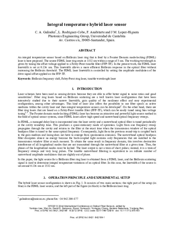 (PDF) Integral temperature hybrid laser sensor Carlos Galindez