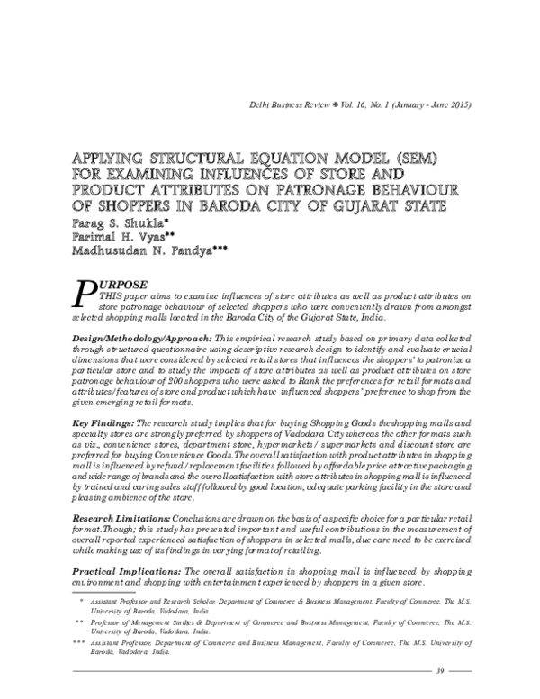 (PDF) Applying structural equation model (sem) for examining influences ...