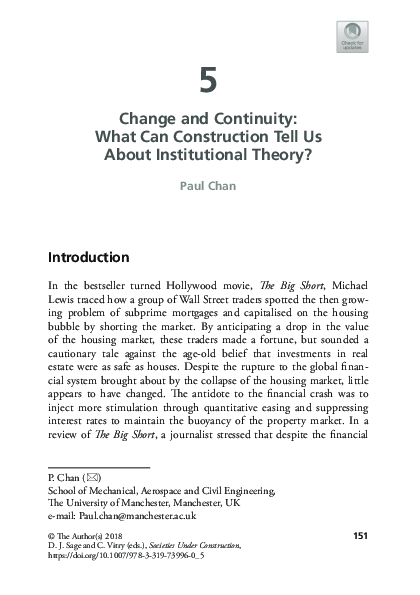 (PDF) Change and Continuity: What Can Construction Tell Us About ...