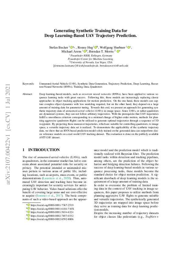 (PDF) Generating Synthetic Training Data for Deep Learning-based UAV ...