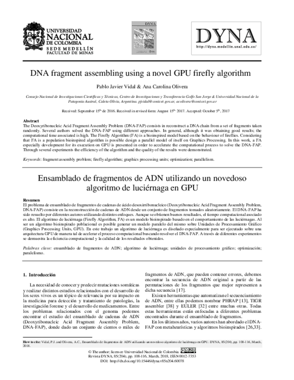 (PDF) DNA fragment assembling using a novel GPU firefly algorithm