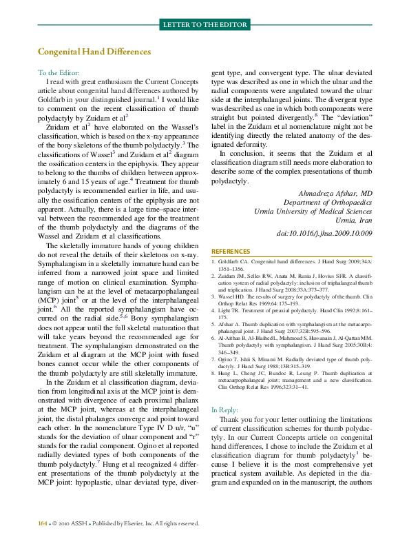 (PDF) Congenital Hand Differences