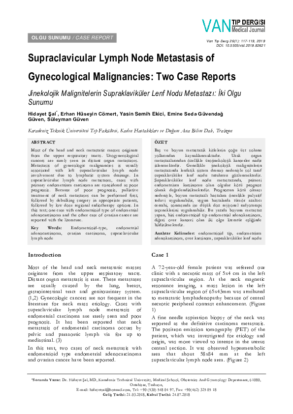 (PDF) Evaluation of Supraclavicular Lymph Node Metastasis of ...