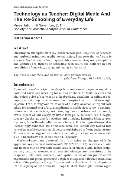 (PDF) Technology as Teacher: Digital Media and the Re-schooling of ...