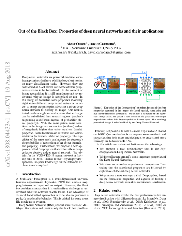 (PDF) Out of the Black Box: Properties of deep neural networks and ...