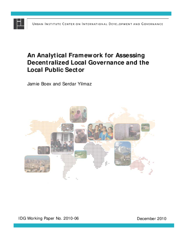 (PDF) An Analytical Framework for Assessing Decentralized Local ...