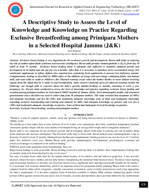 (PDF) A Descriptive Study to Assess the Level of Knowledge Related to ...