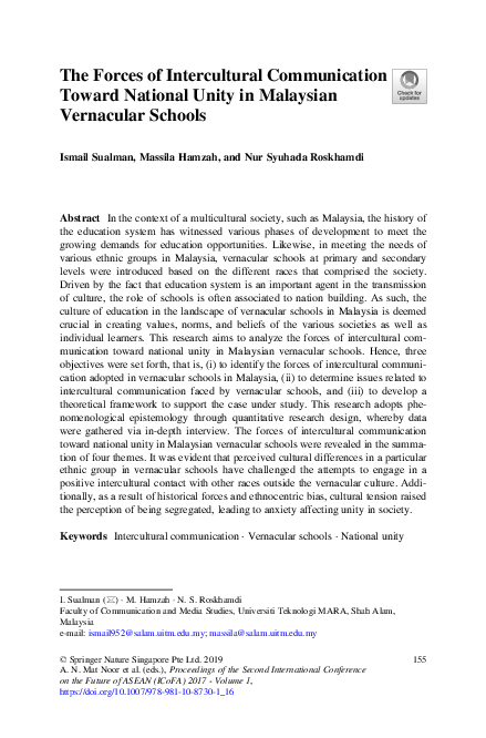 (PDF) The Forces of Intercultural Communication Toward National Unity ...