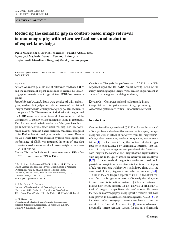 (PDF) Reducing the semantic gap in content-based image retrieval in ...