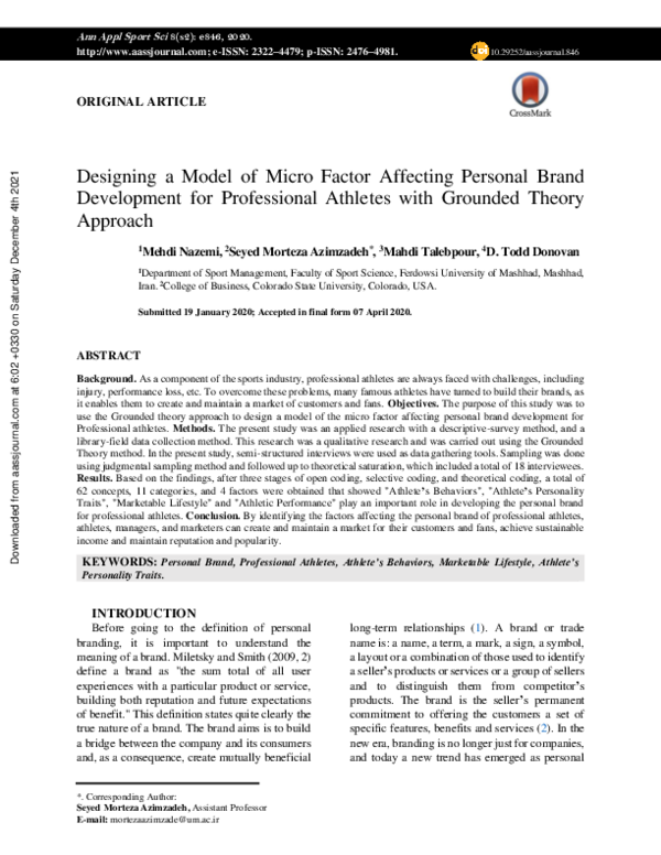 (PDF) Designing a Model of Micro Factor Affecting Personal Brand ...