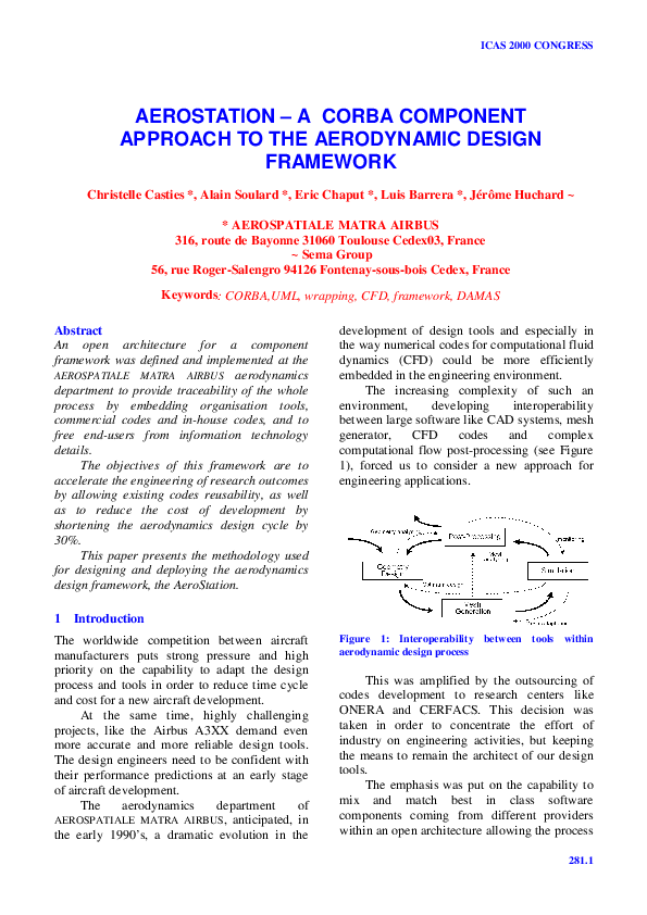 (PDF) Aerostation – a Corba Component Approach to the Aerodynamic ...