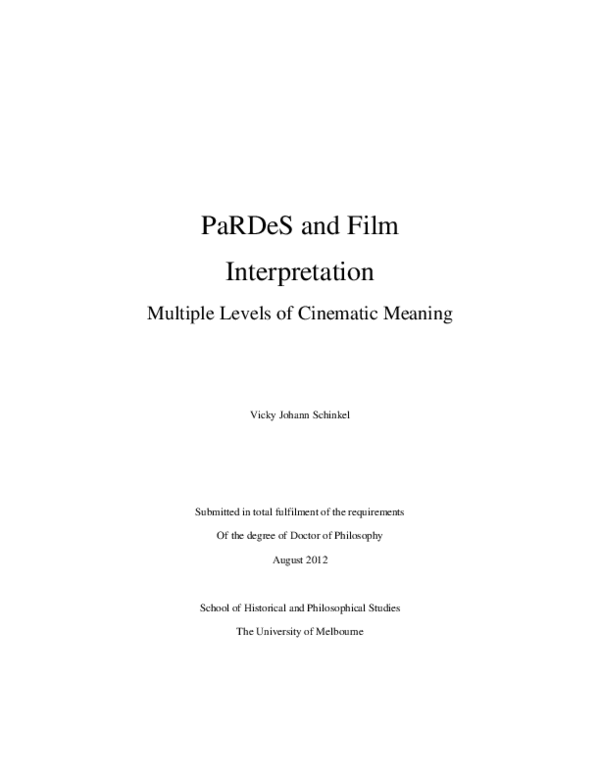 (PDF) Multiple Levels of Cinematic Meaning Vicky Schinkel Academia.edu