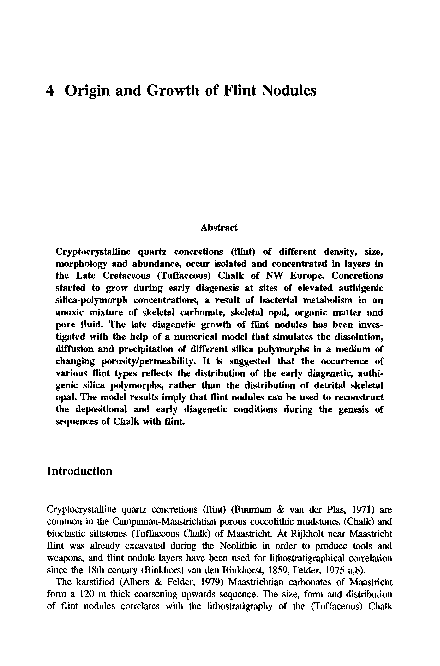 (PDF) Origin and growth of flint nodules