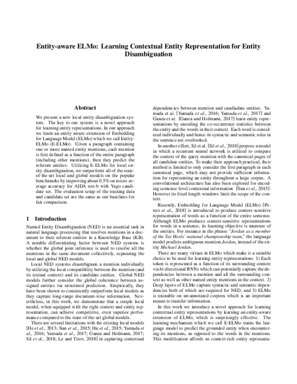 (PDF) Entity-aware ELMo: Learning Contextual Entity Representation for ...