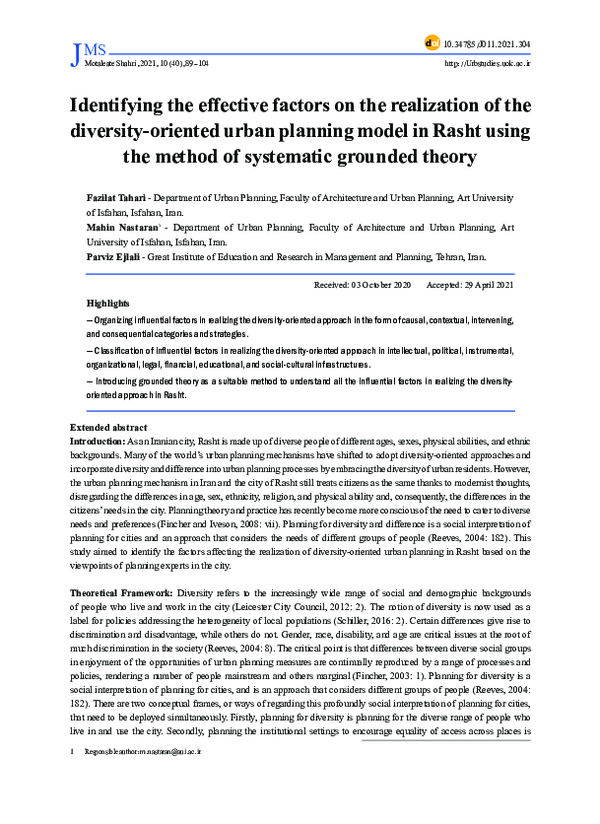 (PDF) Identifying the effective factors on the realization of the ...