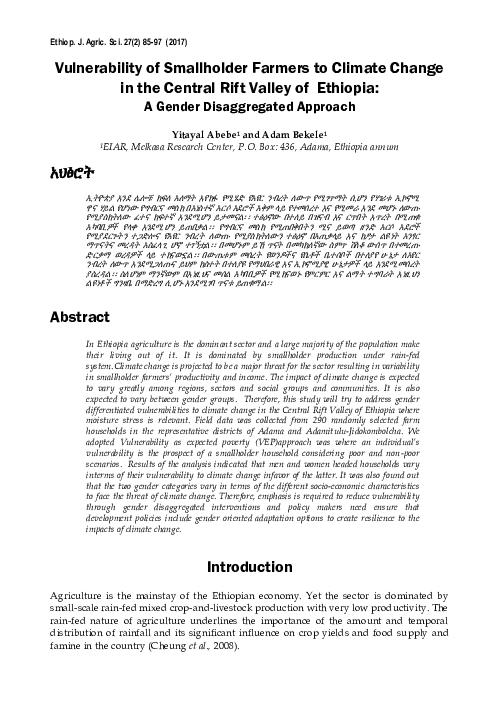 (PDF) Vulnerability of smallholder farmers to climate change in the ...