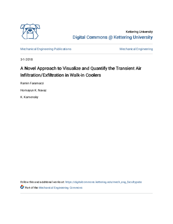 (PDF) Transient Air Infiltration/Exfiltration in Walk-In Coolers