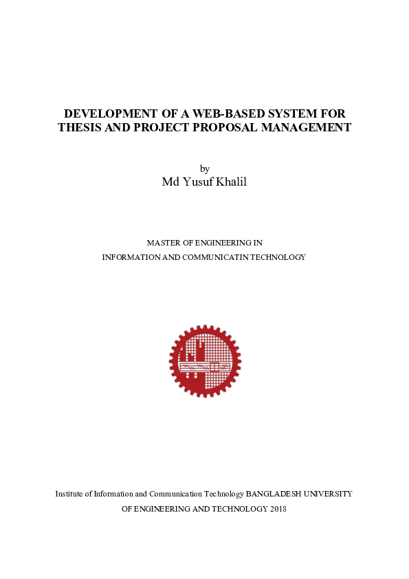 (PDF) Development of a web-based system for thesis and project proposal ...