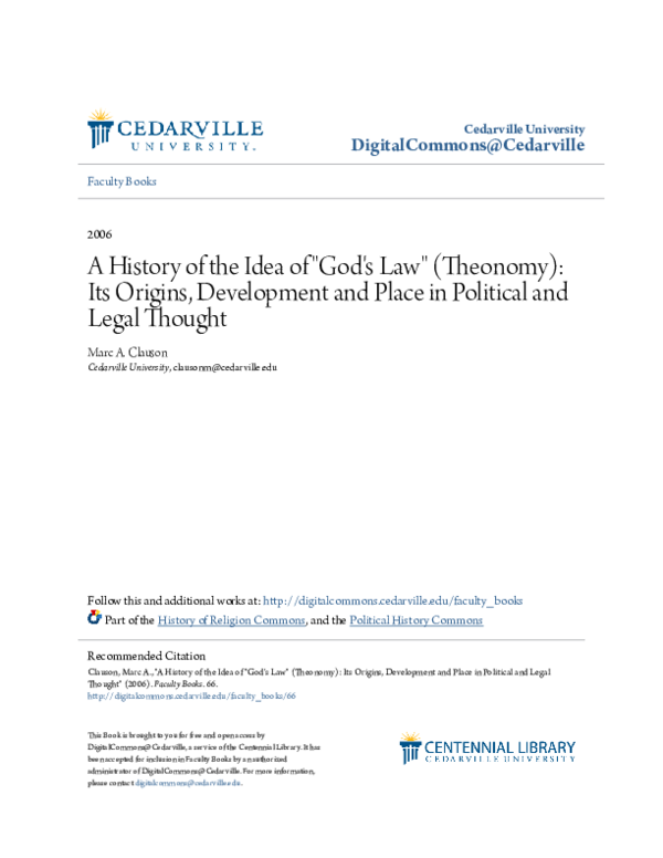 (PDF) A History of the Idea of 