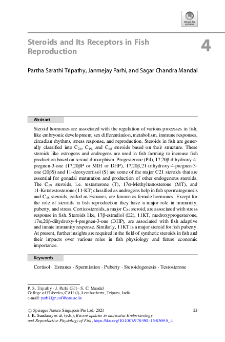 (PDF) Steroids and Its Receptors in Fish Reproduction