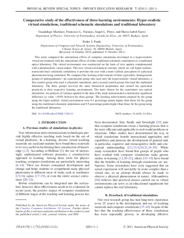 (PDF) Comparative study of the effectiveness of three learning ...