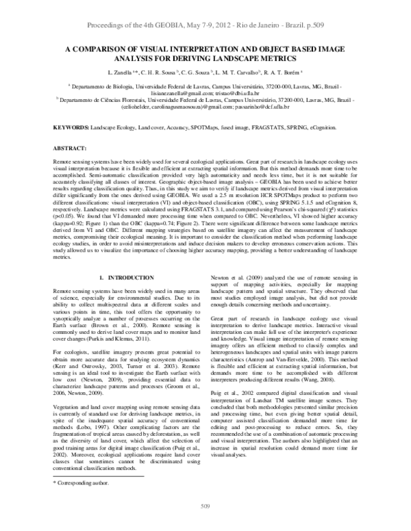 (PDF) A Comparison of Visual Interpretation and Object Based Image ...
