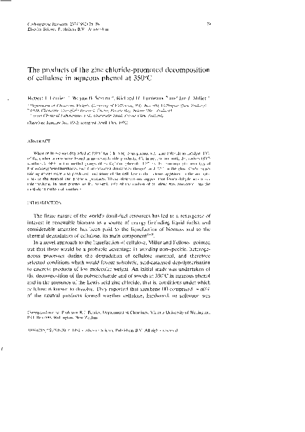 (PDF) The products of the zinc chloridepromoted of