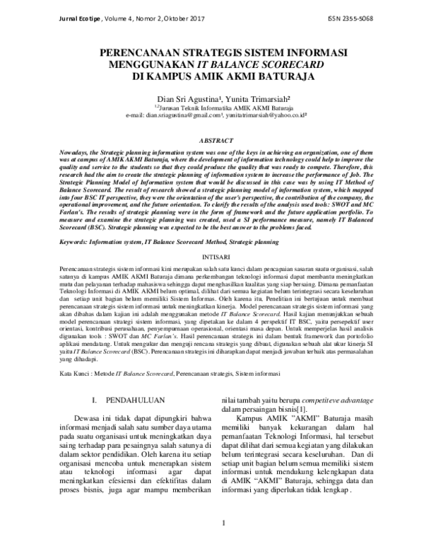 (PDF) Perencanaan strategis sistem informasi menggunakan TOGAF (studi kasus universitas satria